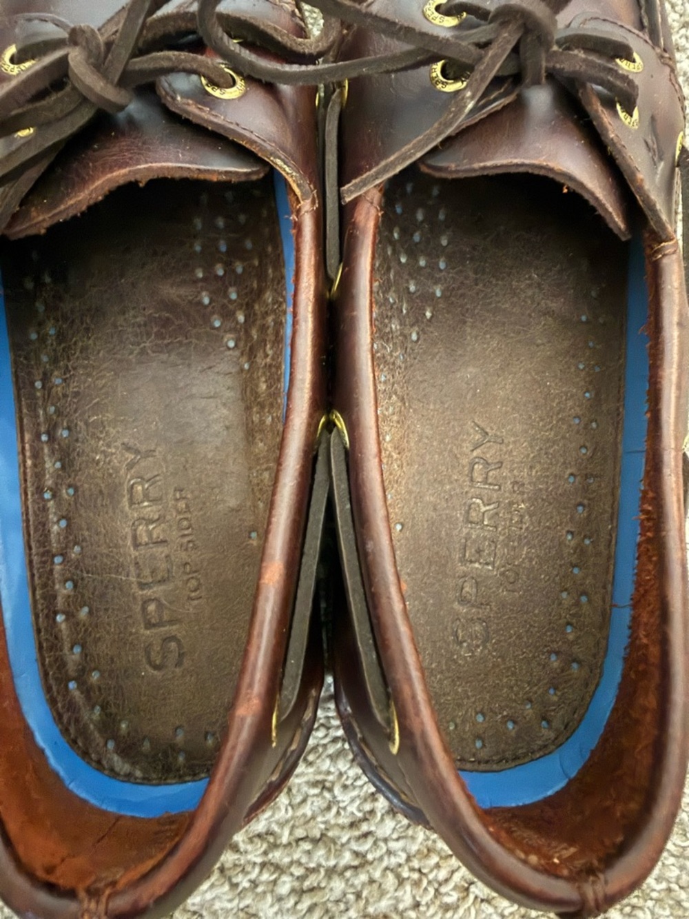 Sperry Dark Brown Leather Lace-Up Boat Shoes - Picture 5 of 8